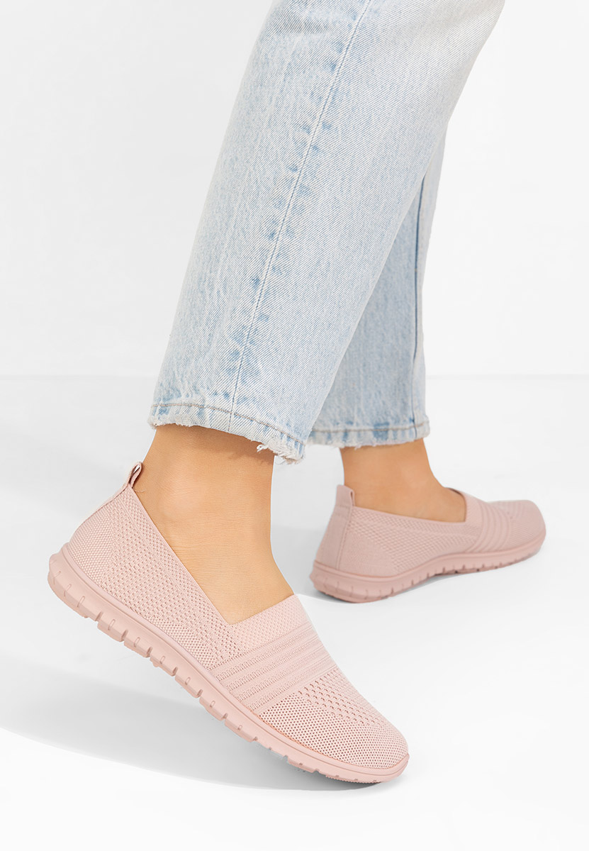 Ružové plátené slip-on tenisky Vanna V3