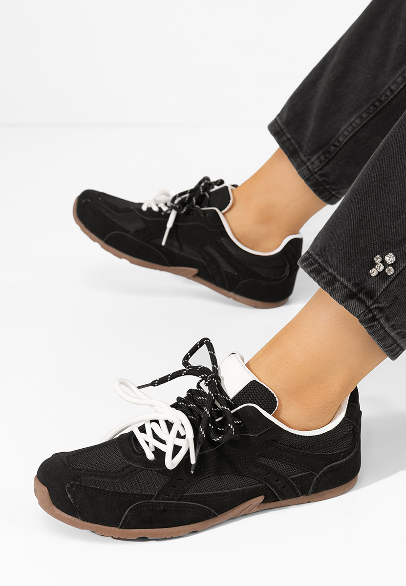 Μαύρα sneakers γυναικεία Idylla