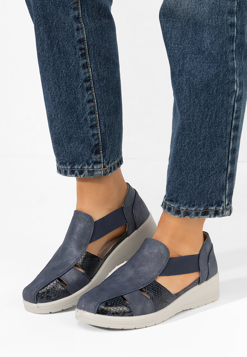 Tmavomodré dámske espadrilky Grazyna