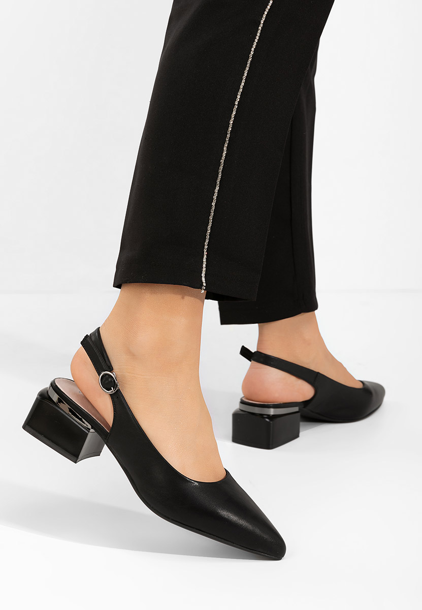 Μαύρες γόβες slingback Glayda