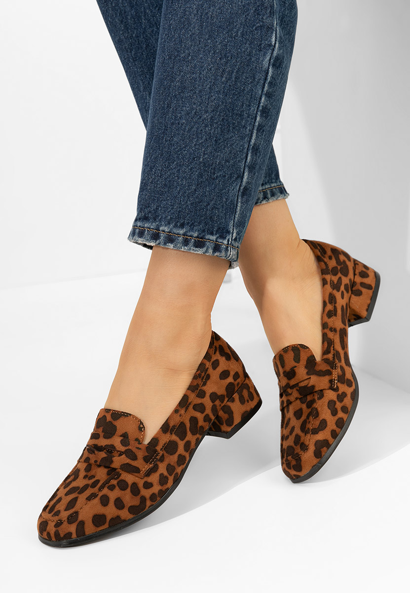 Leopardie dámske mokasíny loafery Kirada