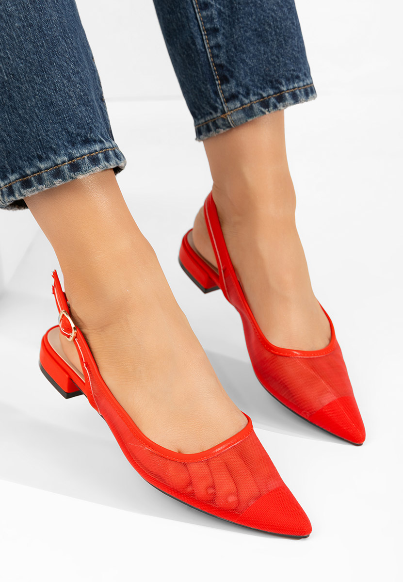 Κόκκινες γόβες slingback Margaryte