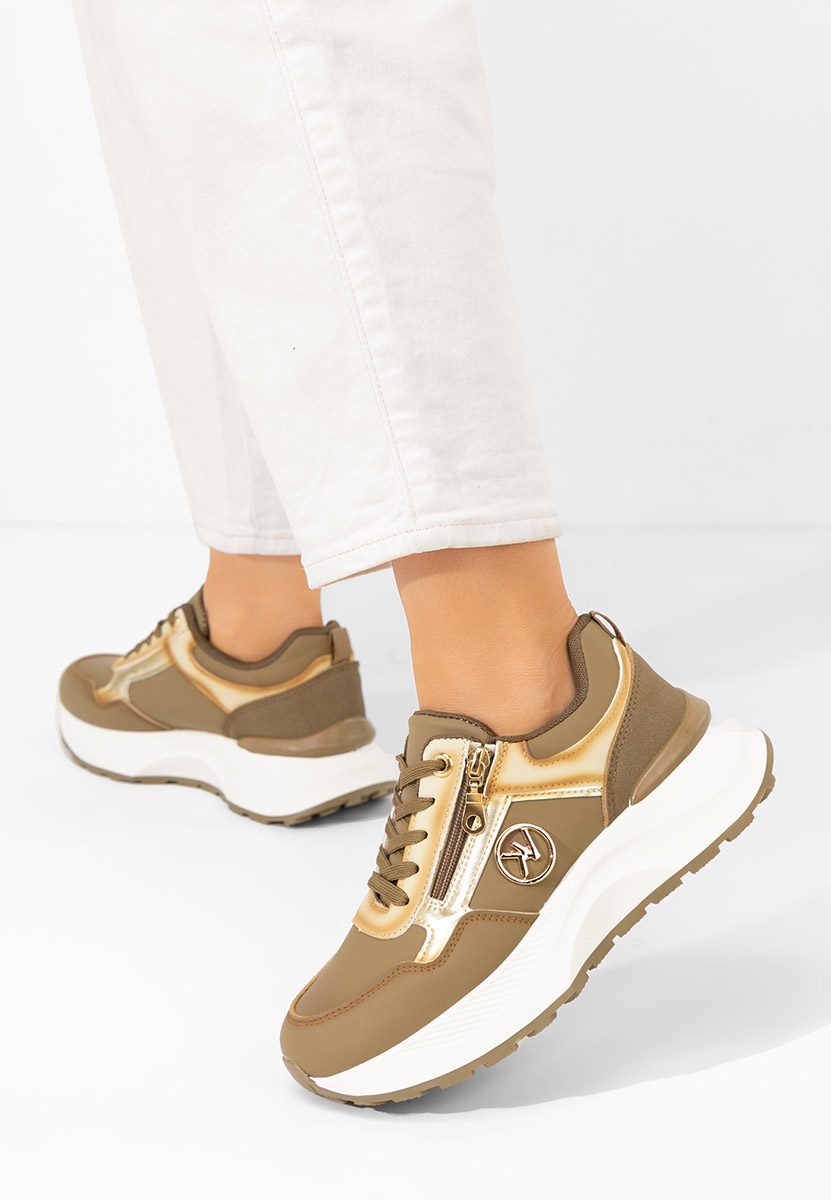 Khaki superge s platformo Viktoria