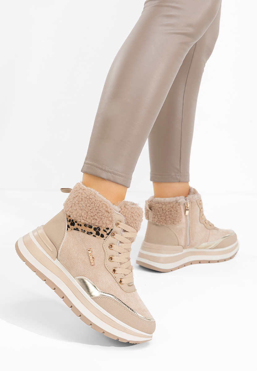 Χακί ψηλά sneakers Lisaia