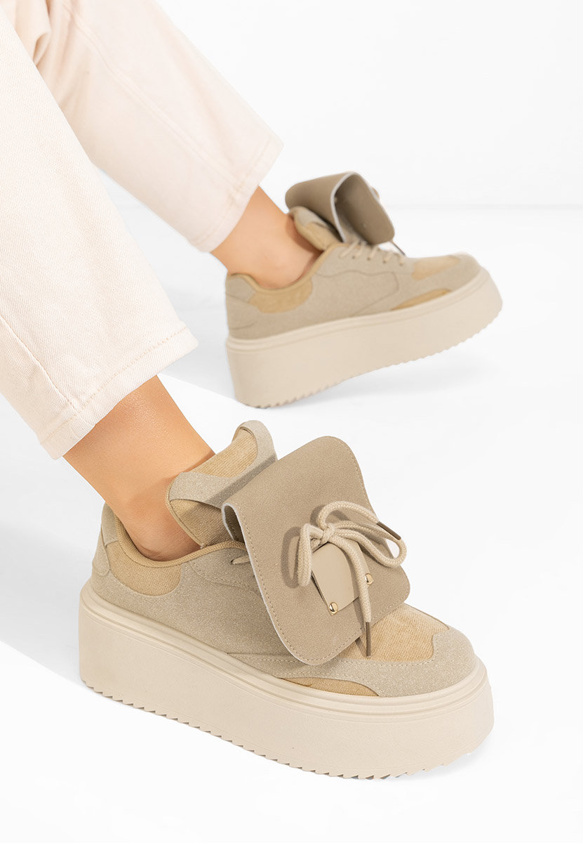 Khaki superge s platformo Oliveia