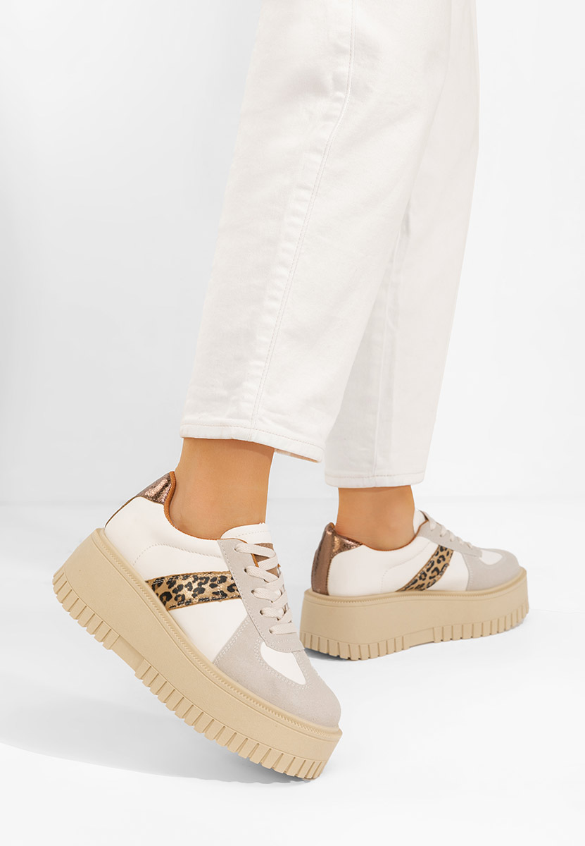 Leopardie tenisky na platforme Michele