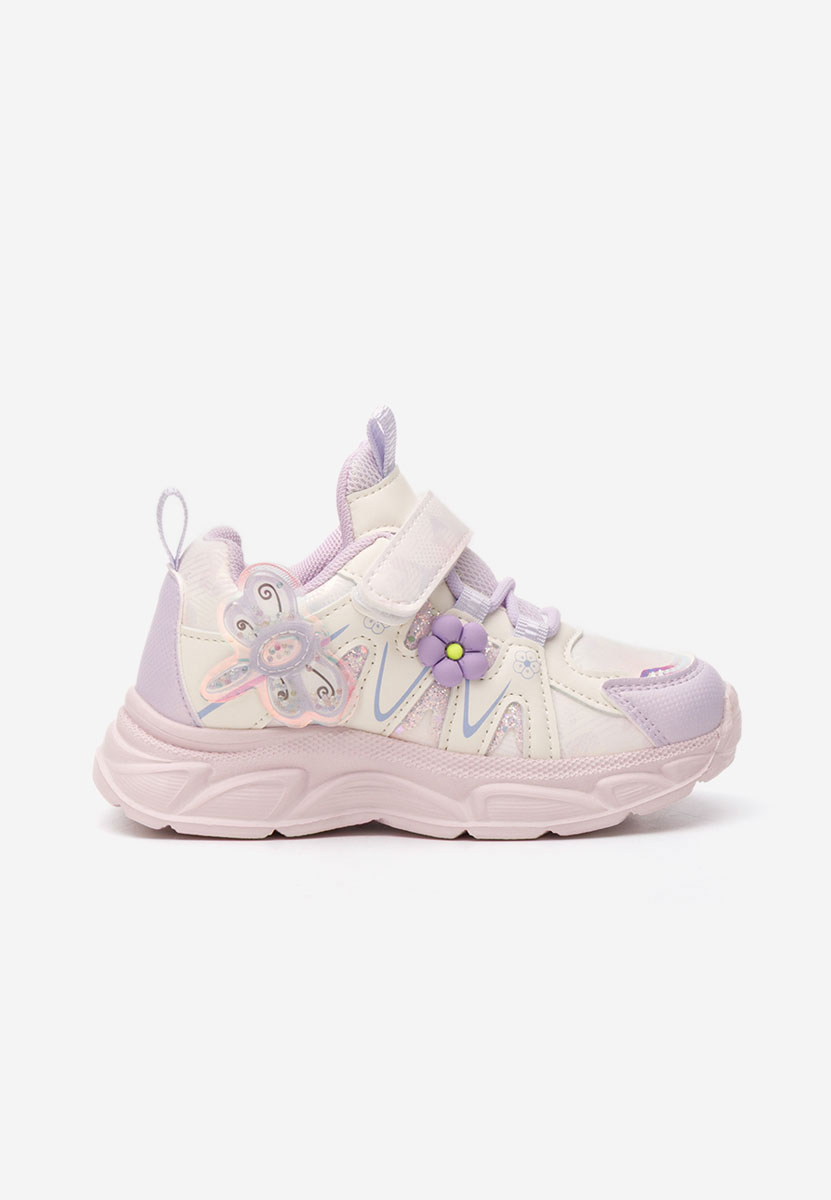 Μωβ sneakers για κορίτσια Butterfly