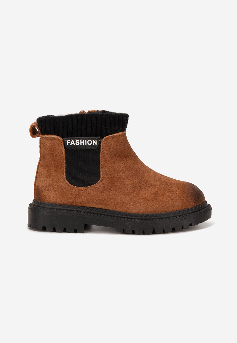 Rjavi otroški gležnjarji Fashion