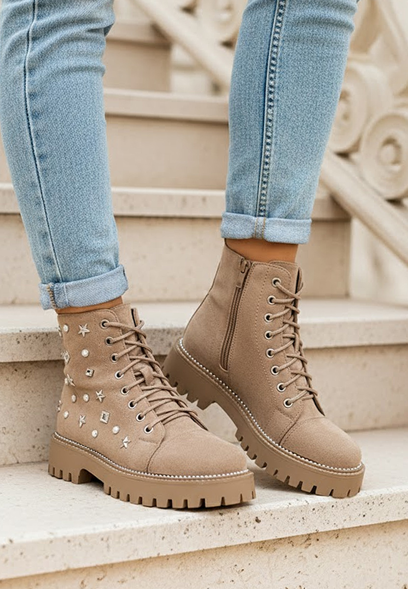 Khaki dámske workery Stelyana