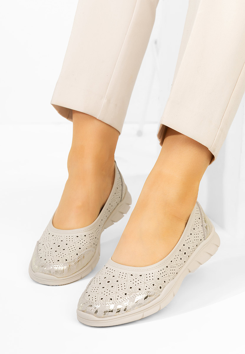 Béžové dámske kožené espadrilky Giustina