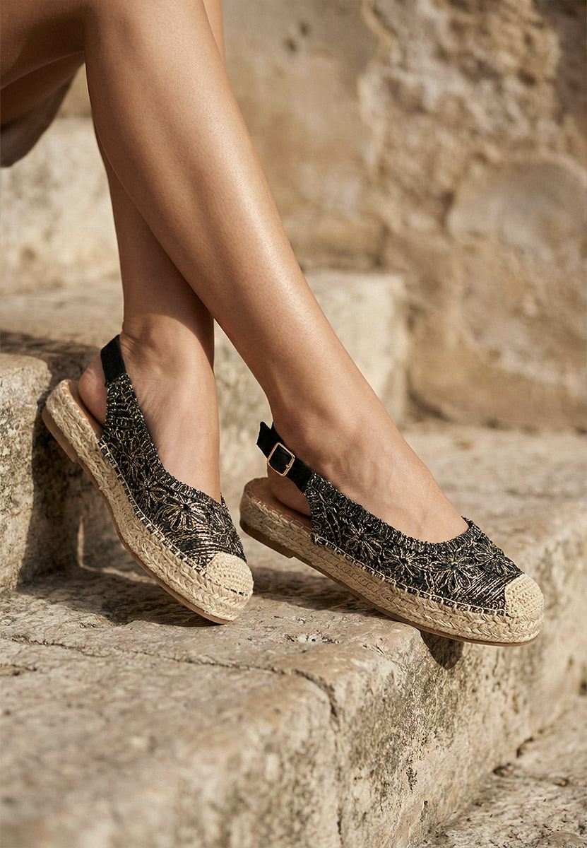 Črne ženske espadrile Maripia
