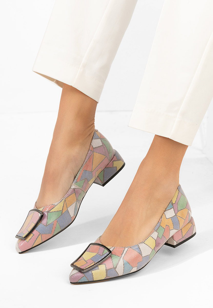 Décolleté con tacco basso multicolori Darila