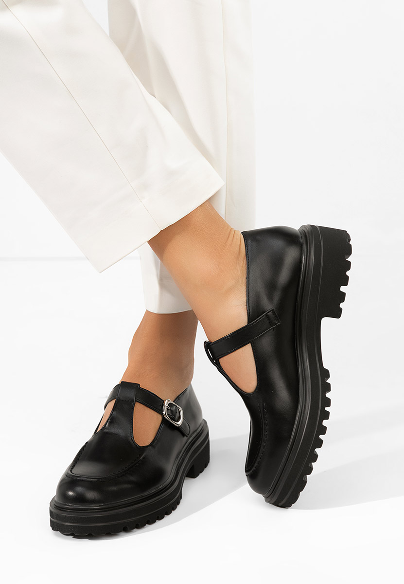 Čierne dámske poltopánky Lorinna