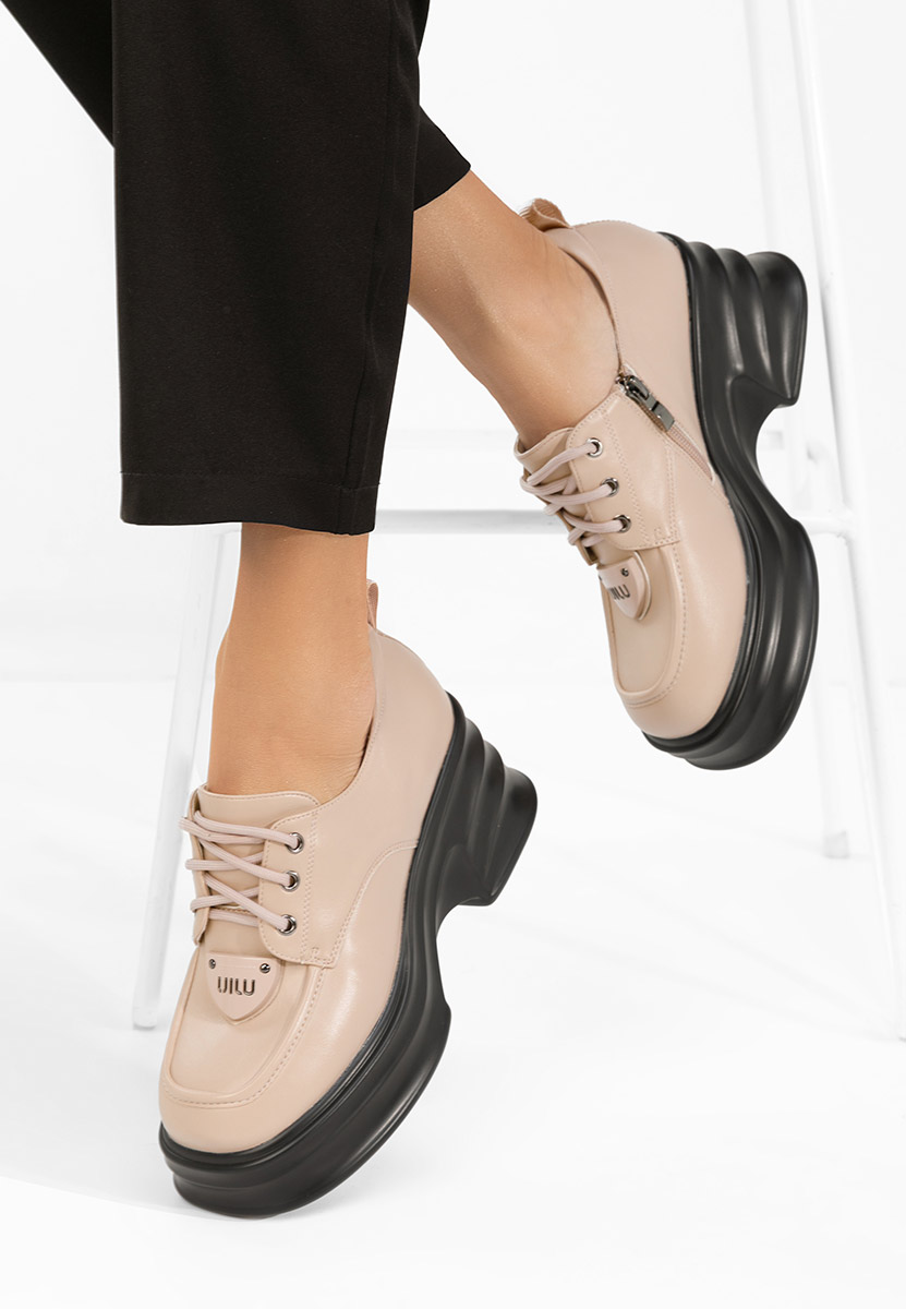 Scarpe casual con plateau beige Adnana