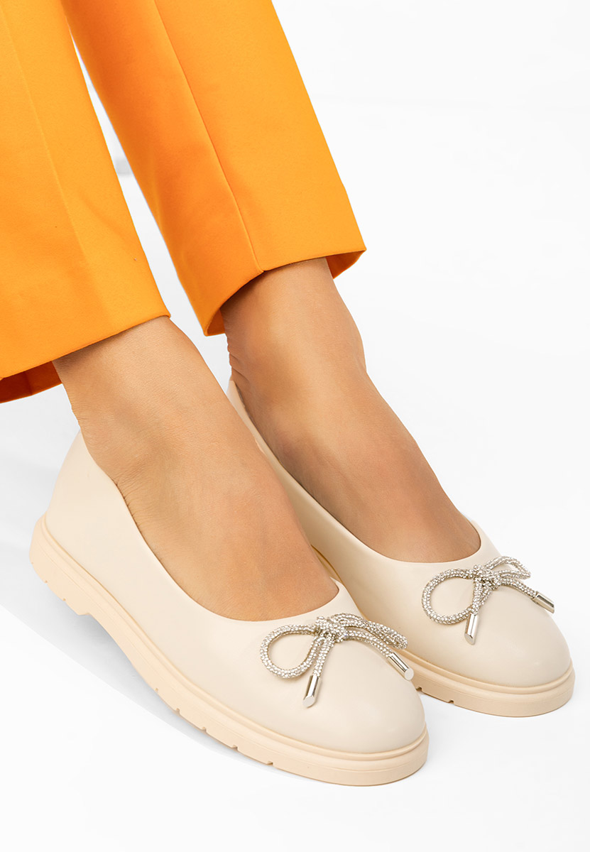 Béžové dámske balerínky Simonna