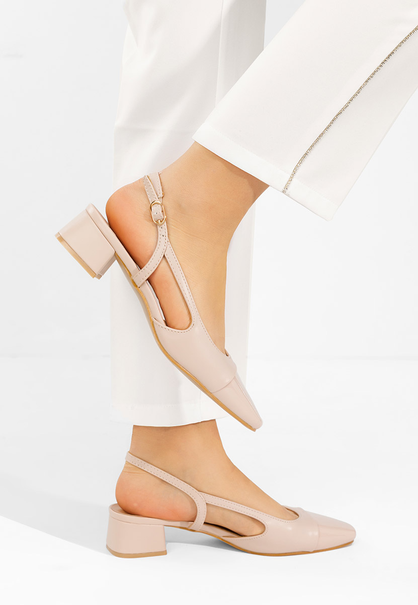 Décolleté slingback beige Alexonia