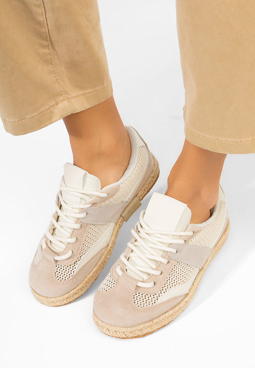 Μπεζ sneakers γυναικεία Dianka