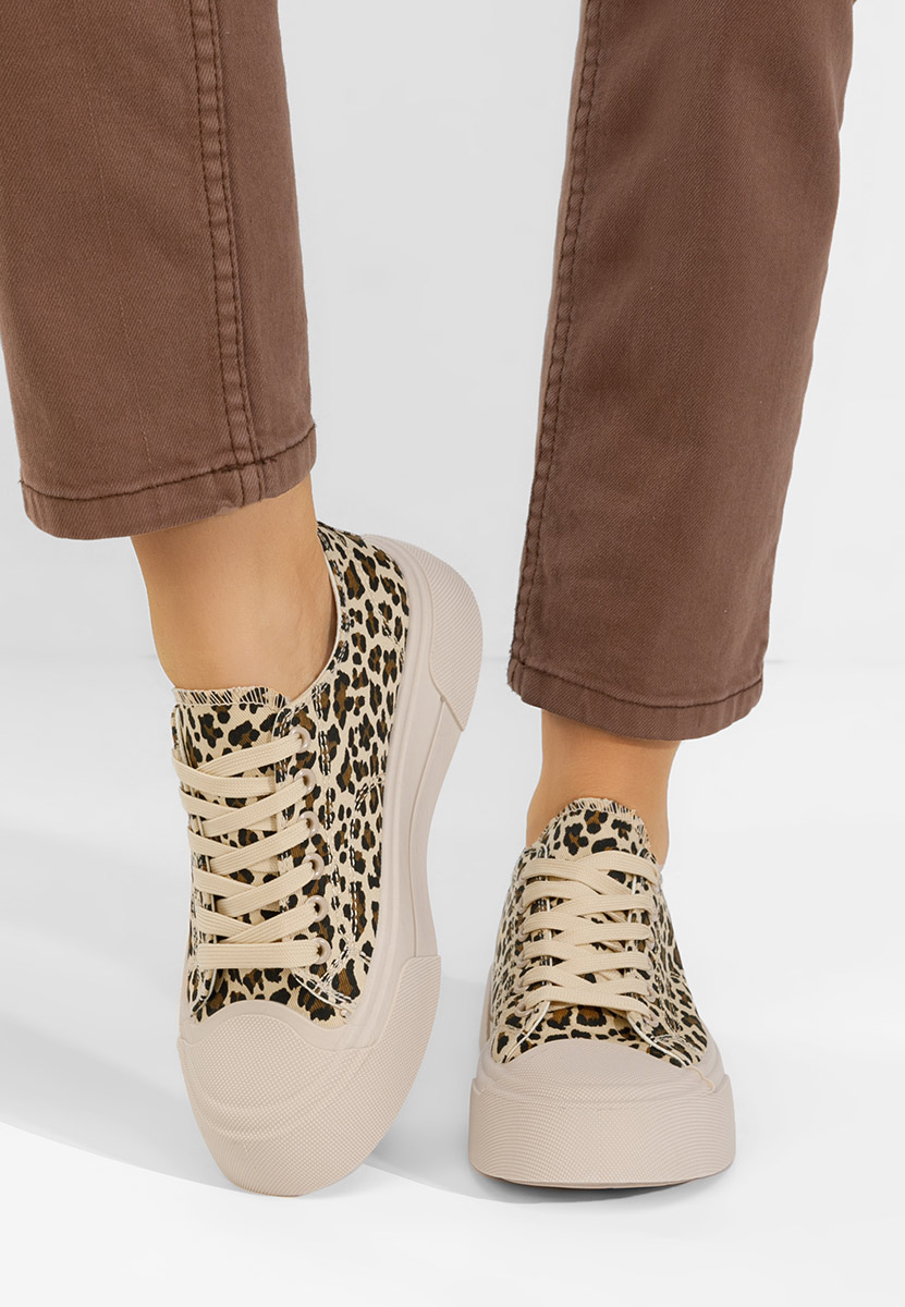 Leopard ženske platnene tenisice Jessia