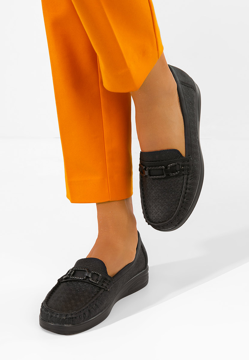 Čierne dámske mokasíny Ansleya