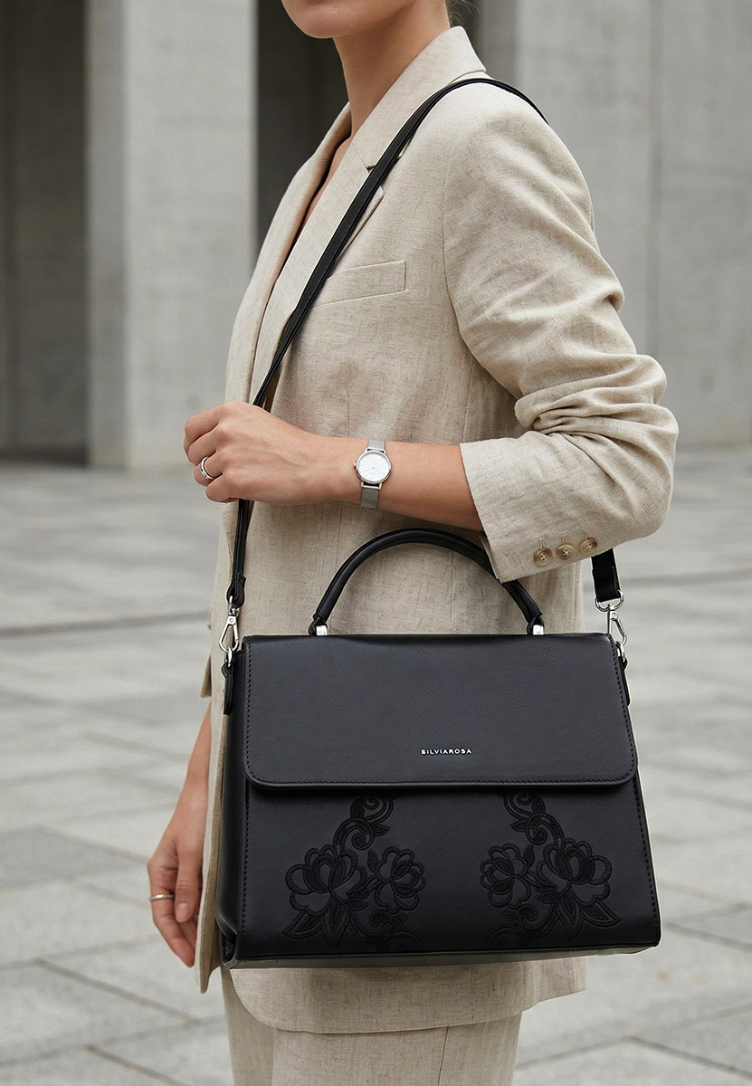 Geanta de mana Silvia Rosa 5960 neagra