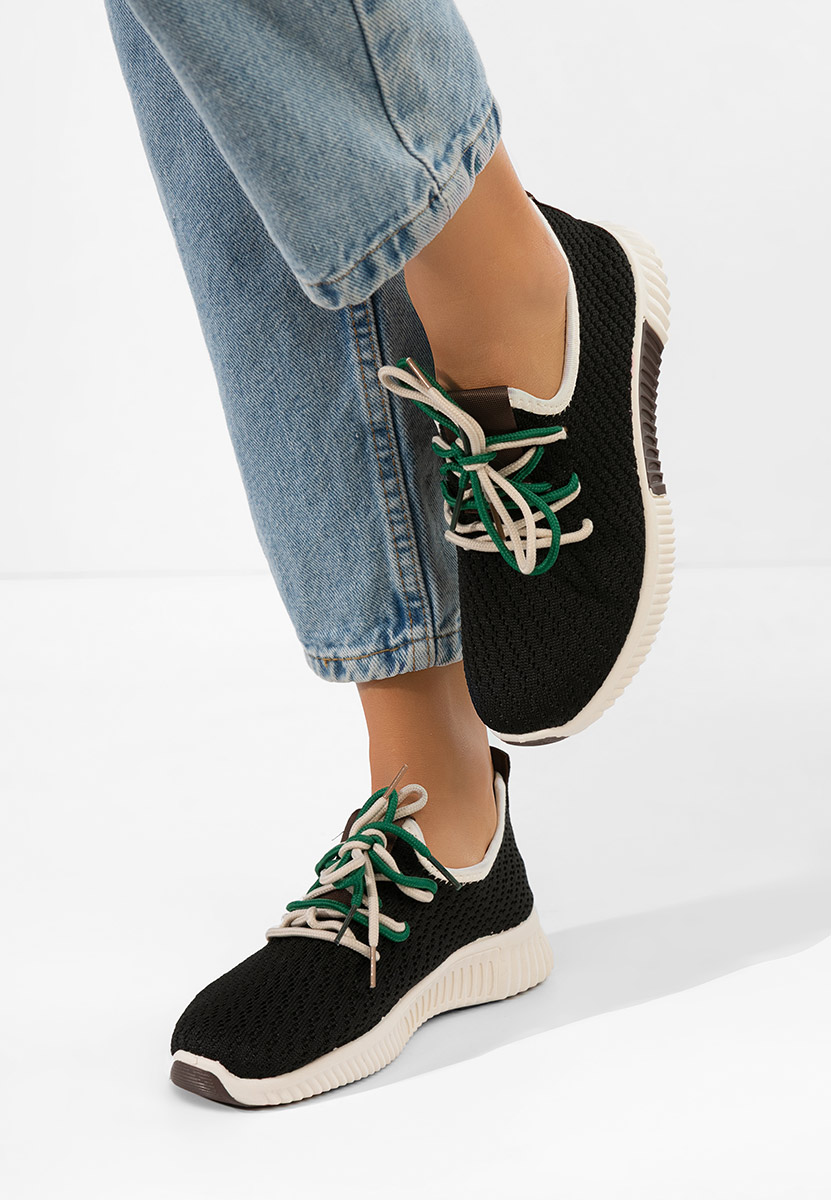 Μαύρα sneakers γυναικεία Seronia