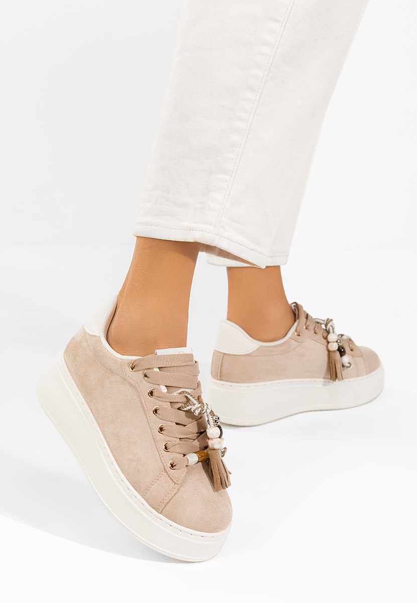 Khaki tenisky na platforme Zoira