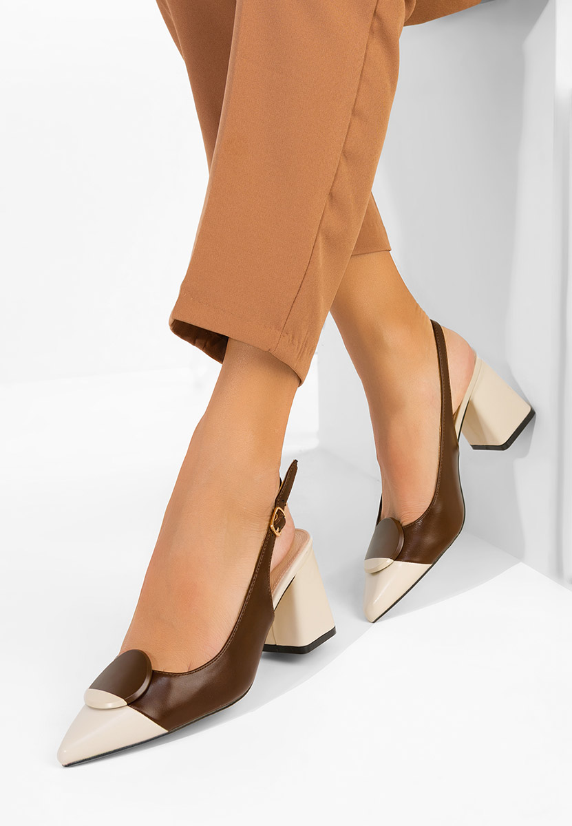 Pantofi slingback Ferrela maro