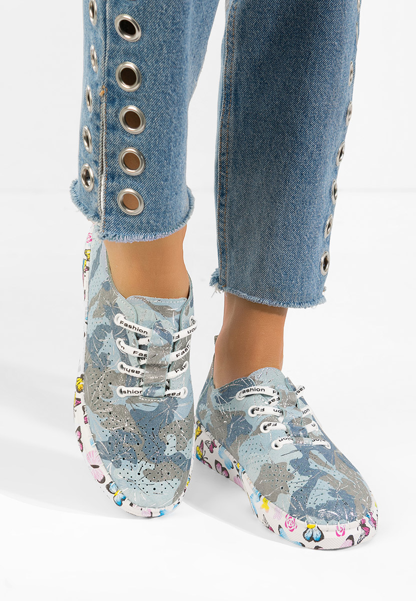 Sneakers dama piele Baty V4 albi