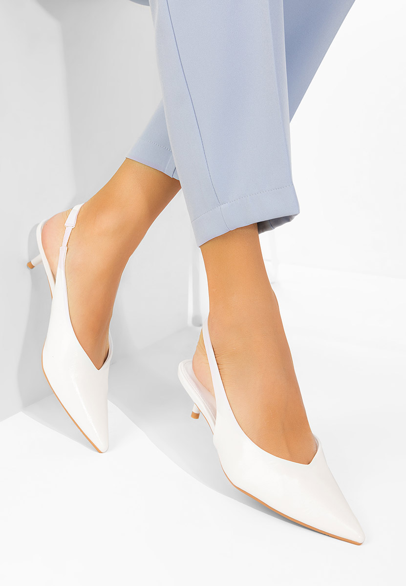 Bijele slingback salonke Nirvania