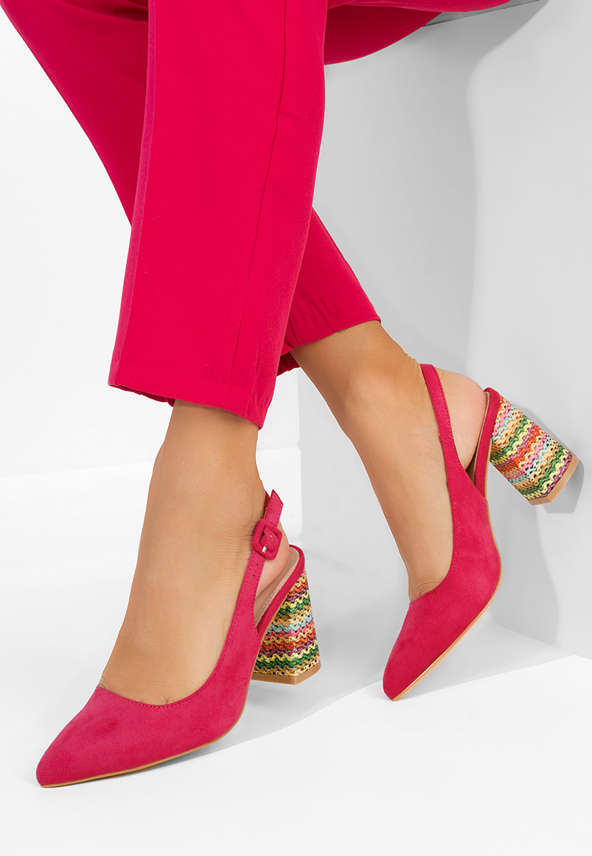Pantofi slingback Alesiella fucsia