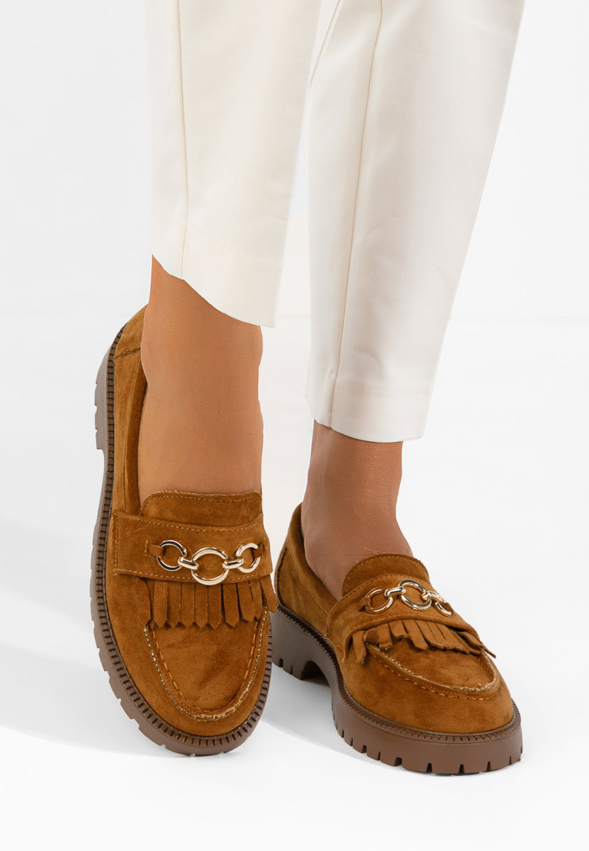 Mocasini dama Loreya camel