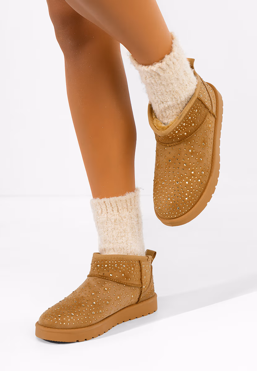 Cizme imblanite dama Alkia camel