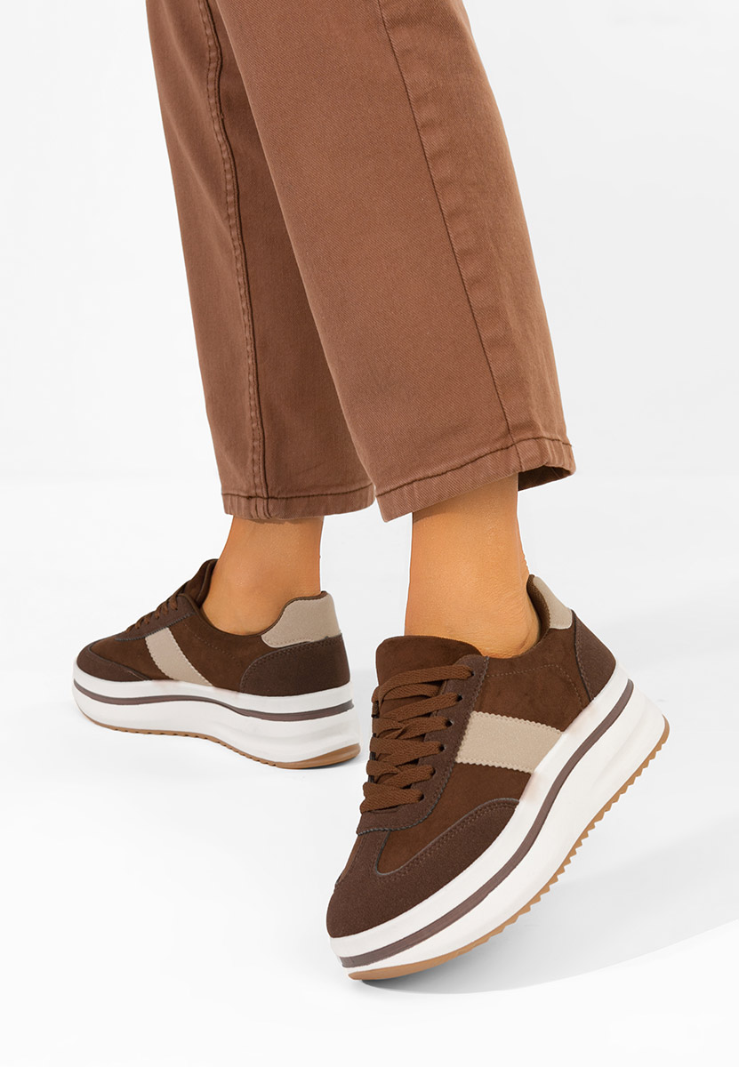 Barna platformos sneaker Zashia
