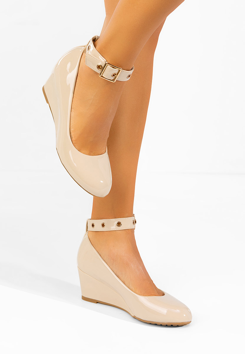 Pantofi cu platforma Alyssa bej