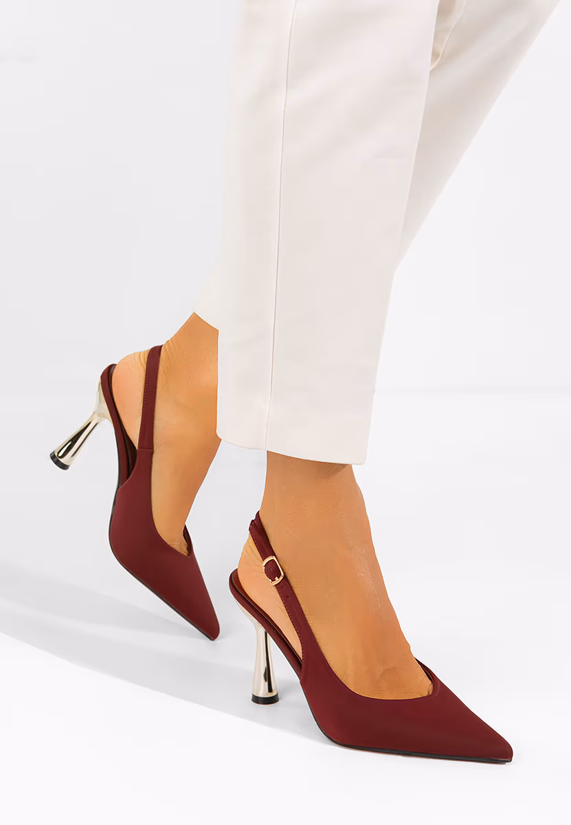 Pantofi slingback Anastassia grena