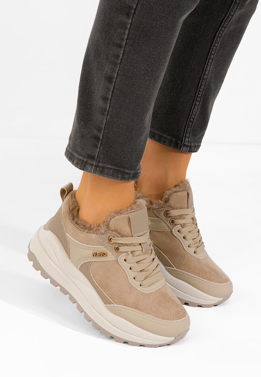 Khaki tenisky na platforme Misay V2