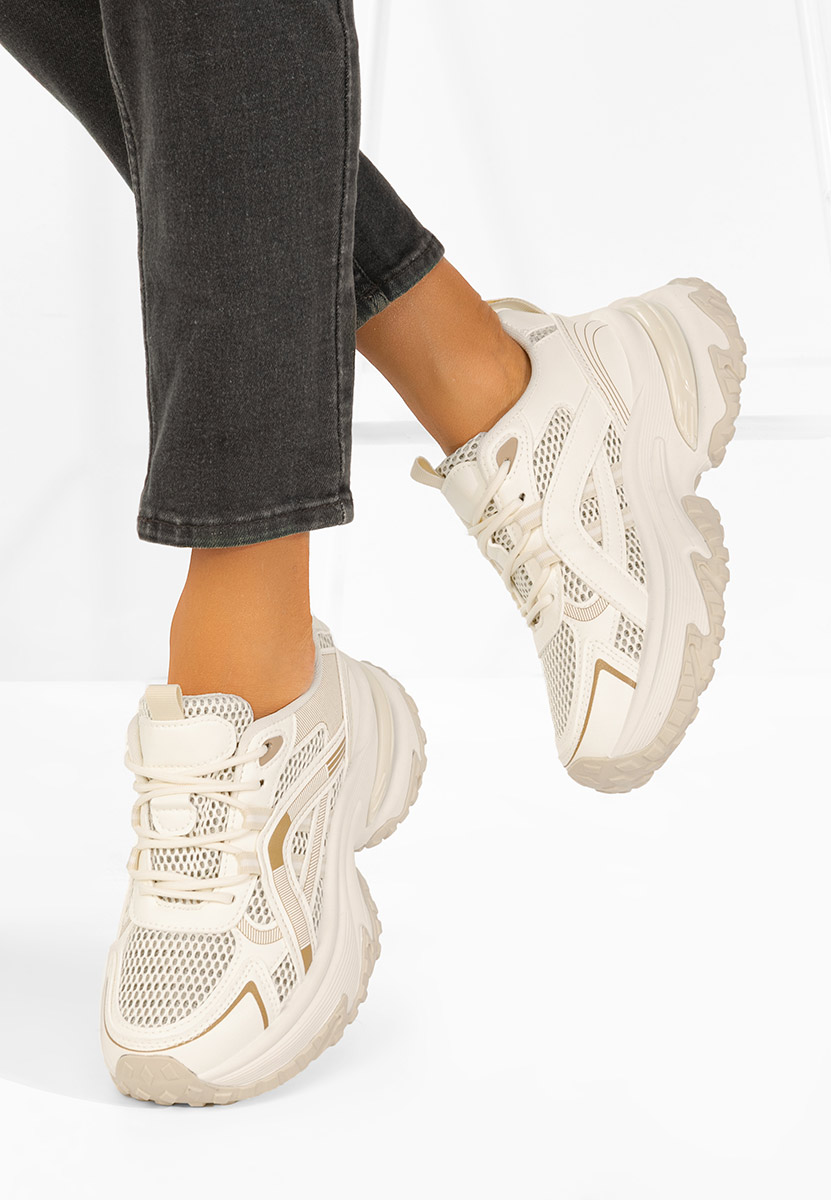 Sneakers cu platformă Jarina bej