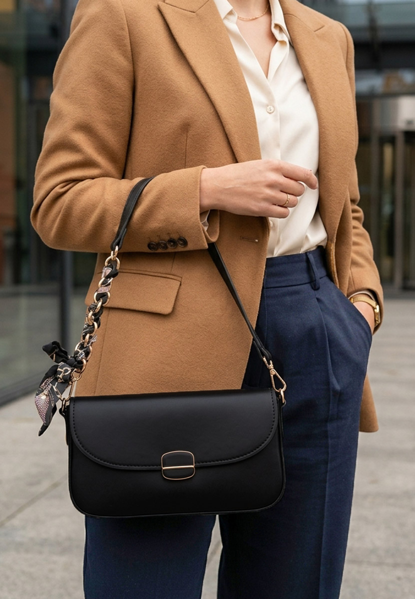 Μαύρο clutch Adelinea