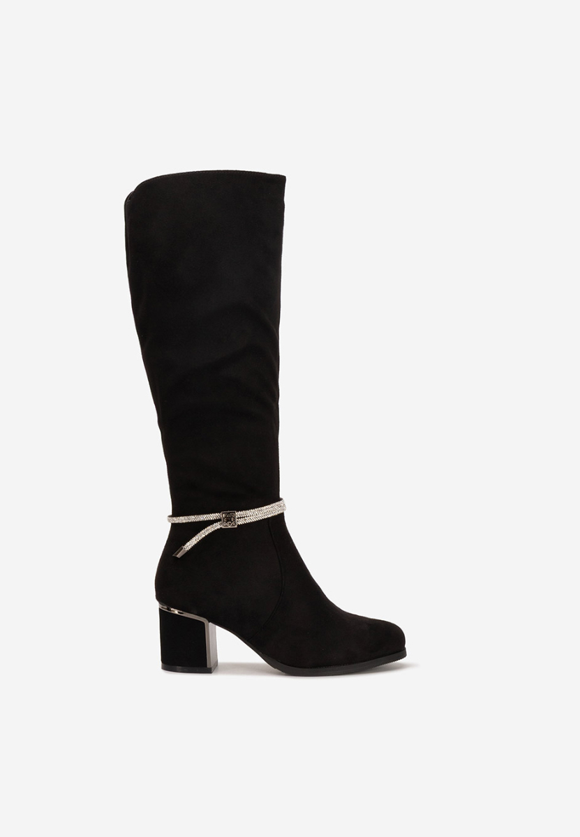 Cizme dama elegante cu toc Lorimar negre