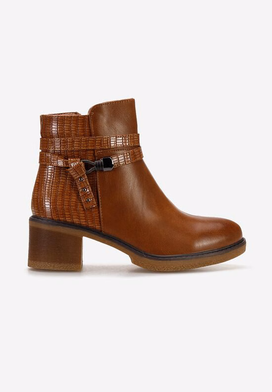 Ghete cu toc Savina V2 camel