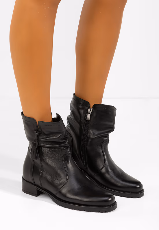 Ghete dama piele Cristine negre