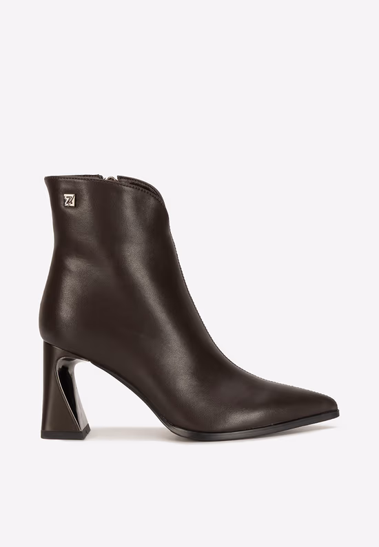 Botine piele Smarandea maro