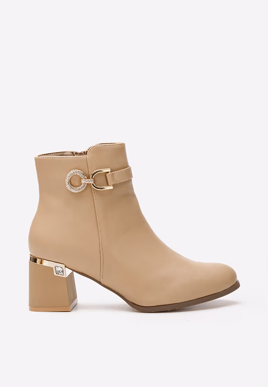 Botine elegante Margie kaki