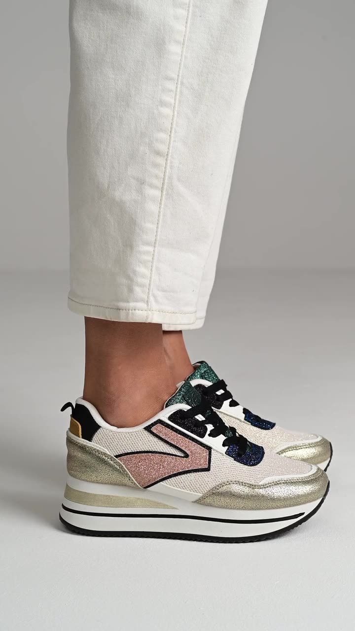 Sneakers platform oro Tarika