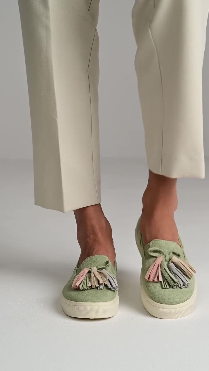 Zelené dámske espadrilky Graziela